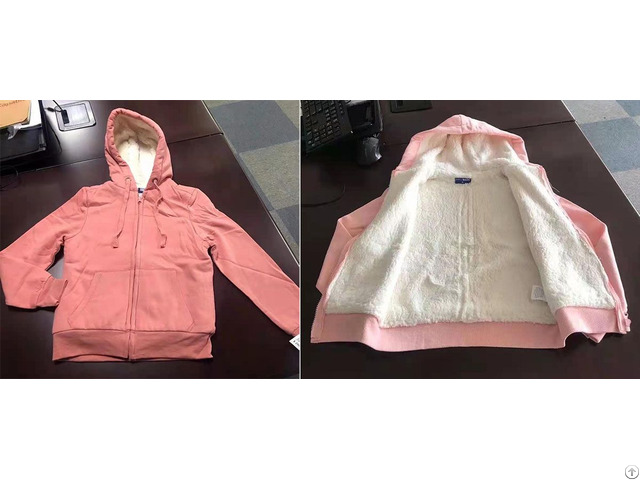 Babys And Kids Hoodie Jacket With Sherpa Lining