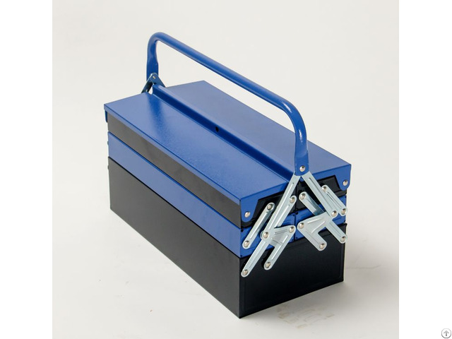 Three Layers Five Trays Portable Tool Box With Iron Handles Support Customized Color Service