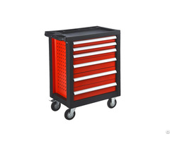 Popular 7 Drawers Rolling Tool Box Metal Chest Storage Cabinet On Wheels With Plastic Top For Garage