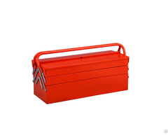 Heavy Duty 21" Metal Cantilever Tool Box Workshop 3 Tier 5 Tray Toolchest Storage With Two Handles