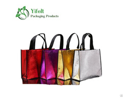 Non Woven Polypropylene Tote Stock Promotional Colored Shopping Packaging