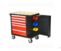 Wood Top Heavy Duty Metal Storage Chest Tool Drawer Cabinet