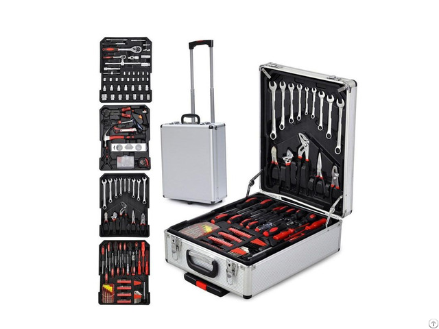 Aluminum Trolley Tool Case With 925pcs Tools Set