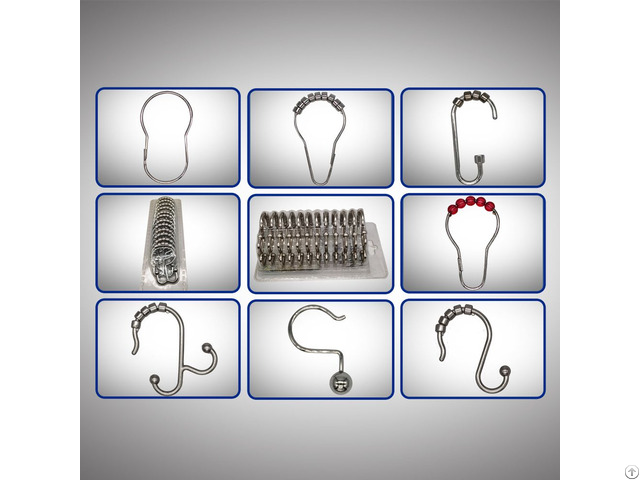 Roller Stainless Steel Shower Hooks