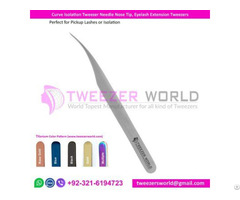 Curve Isolation Tweezer Needle Nose Tip Eyelash Extension Tweezers