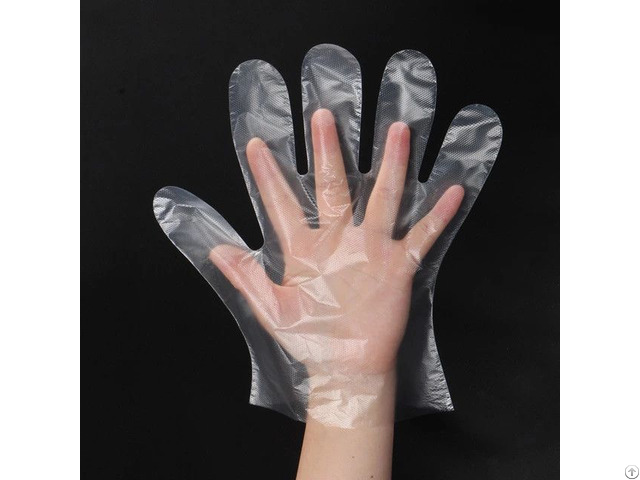 Custom Wholesale Disposable Pe Plastic Transparent Polyethylene Gloves