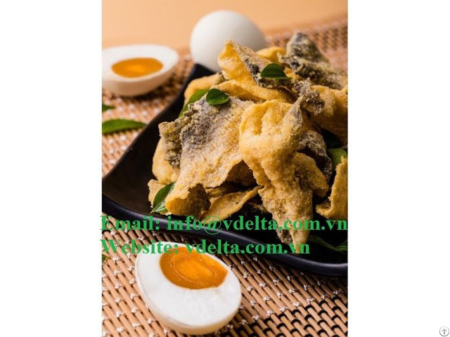 Salted Egg Fish Skin Snack