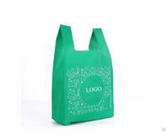 Eco Friendly Custom Logo Cheap Non Woven Fabric Vest Carry Bag