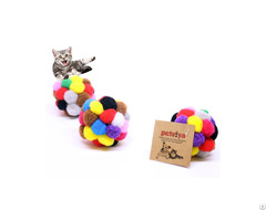 Cat Play Ball With Pompom And Rattle