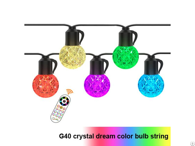 G40 Rgb Colorful Outdoor Globe Bulb String Light