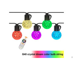 G40 Rgb Colorful Outdoor Globe Bulb String Light