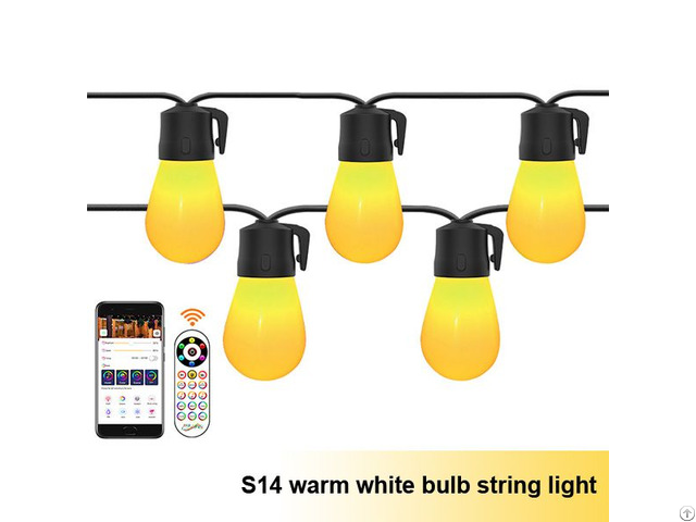 Bluetooth Warm White Bulb String Light