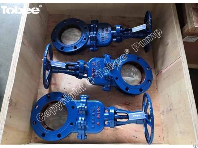 Tobee Guillotine Valves Dn150 For Slurry Fluid System