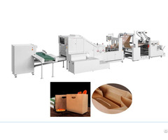 With Die Cut Patch Handle Square Bottom Paper Bag Machine