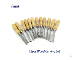 Leabon 12pcs Wood Carving Set Working Tools Chisel Kit Carvers Knife