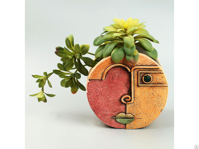 Abstract Character Concrete Planter Succulent Plant Cement Flower Pot Wholesale Custom