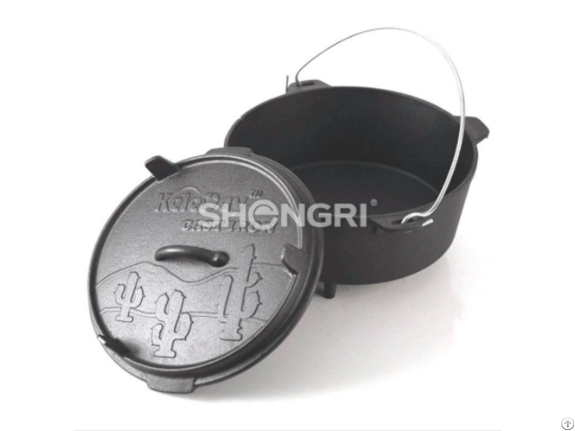 Camping Cast Iron Dutch Oven With Three Legs