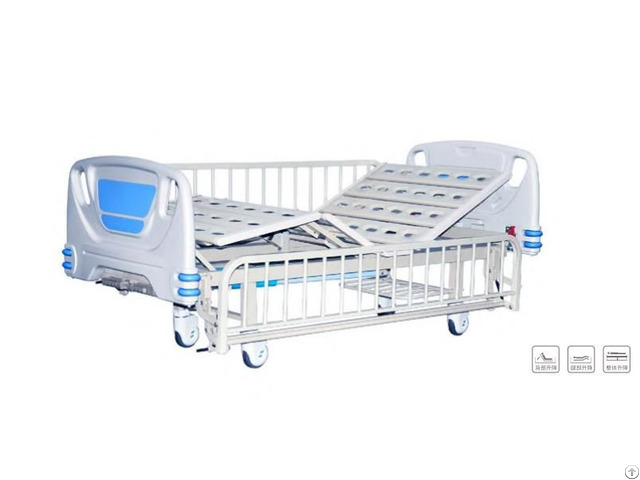 Three Cranks Function Manual Nurse Clinic Beds Medical Patient Hospital Bed