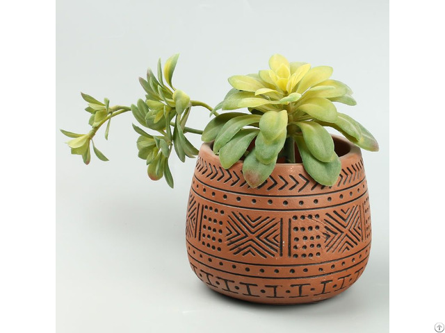 Personality Terracotta Concrete Flower Pot Cement Planter Wholesale