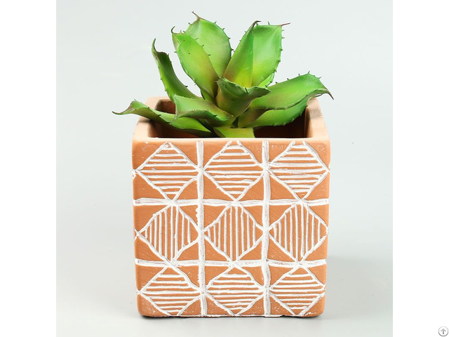 Creative Succulents Concrete Flower Pots Terracotta Geometric Cement Planter Wholesale