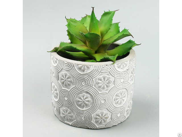 Creative Succulent Plant Concrete Planter Industrial Wind Printing Cement Flower Pot Wholesale