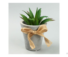 Personality Creative Linen Bowknot Concrete Planter Garden Decoration Flower Pot Wholesale