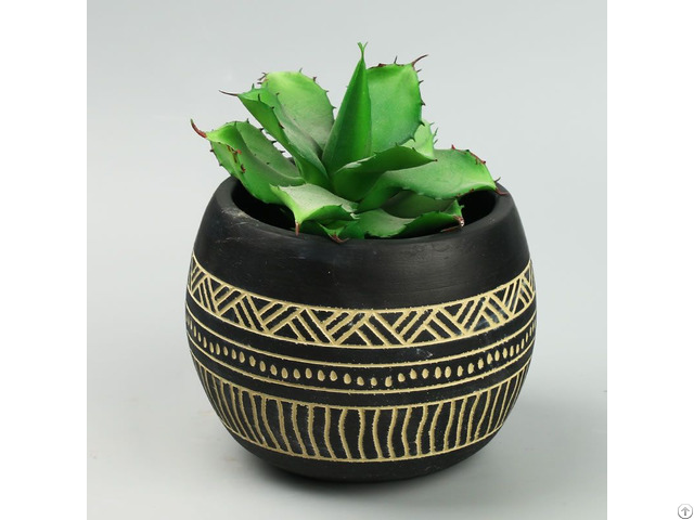 Creative Line Geometric Concrete Planter Succulent Plant Pot Wholesale