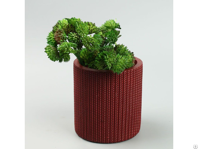 Creative Weaving Style Concrete Planter Succulent Plant Pot Wholesale