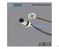 Ingke M8 Circular Connector Ip67 Panel Mount Sensor Plug