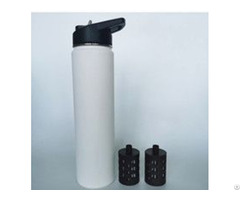 Travel Portable Matte Surface Stainless Steel Sports Water Bottle With Virus And Bacteria Filter