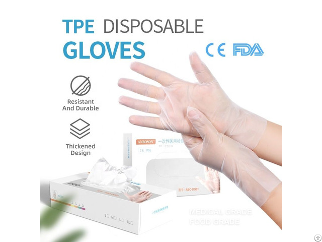 Food Grade Tpe Disposable Gloves