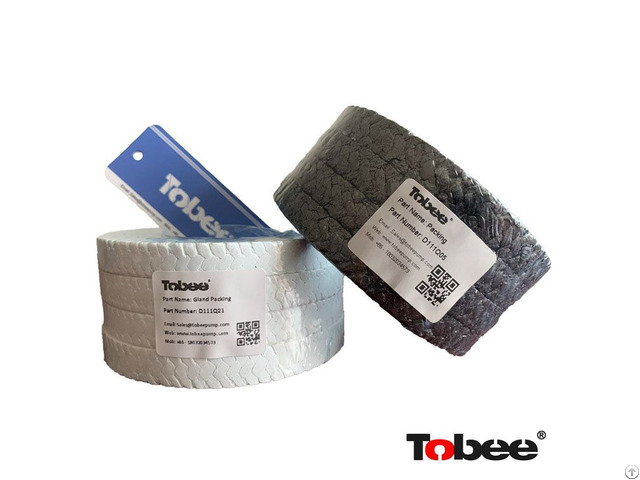 Tobee® D111q05 Packing Is Used For 4x3 And 6x4 D Ah Slurry Pump