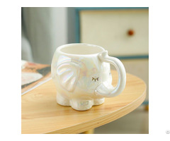 Pearl Glaze Elephant Mug Ceramic Coffee Cup Wholesale Import And Export