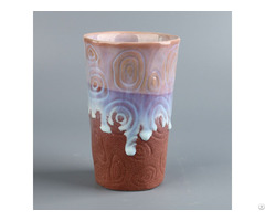Simple Style Flower Pot Wholesale Color Glaze Ceramic Planter Customized Production