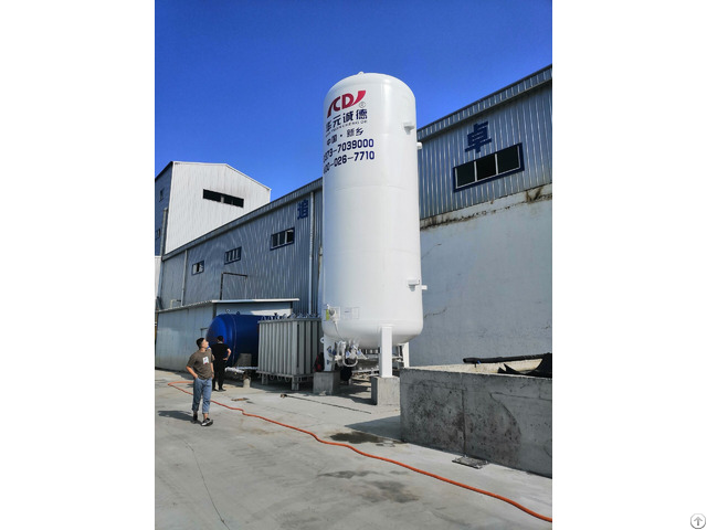 5m3 Vacuum Insulated Cryogenic Liquid Co2 Storage Tank Safety For Filling Cylinders