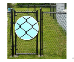 Black Vinyl Coated Chain Link Fence With Gates