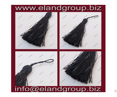 Black Silk Key Tassel