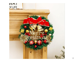 Christmas Bowknot Bell Home Door Hanging Rattan Decoration Large Garland