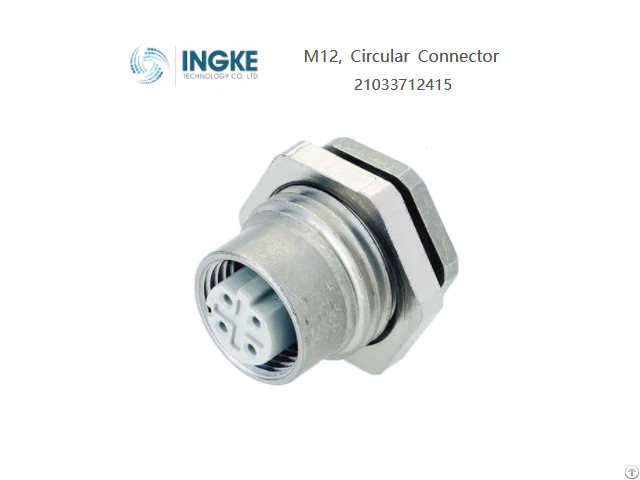 Circular Connector 21033712415 Sensor M12 Receptacle 4 Contacts Ingke