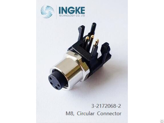 Ingke 3 2172068 2 M8 4 Position Circular Connector Receptacle Female Sockets Panel Mount