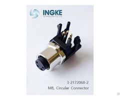 Ingke 3 2172068 2 M8 4 Position Circular Connector Receptacle Female Sockets Panel Mount