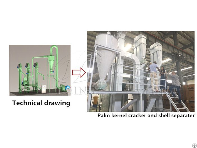 Complete Set 2 10tph Palm Nut Processing Cracking And Separating Machinery