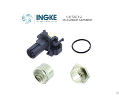 Ingke 4 2172074 2 M12 5 Position Circular Connector Receptacle Female Sockets Solder