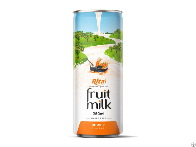 Orange Fruit Milk Healthy Drink From Rita Juice Own Brand