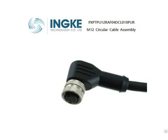 Ingke Pxptpu12raf04dcl010pur M12 Circular Cable Assemblies 4position