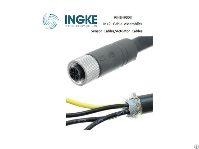 Ingke 934849003 M12 Cable Assembly Sensor Actuator Connector