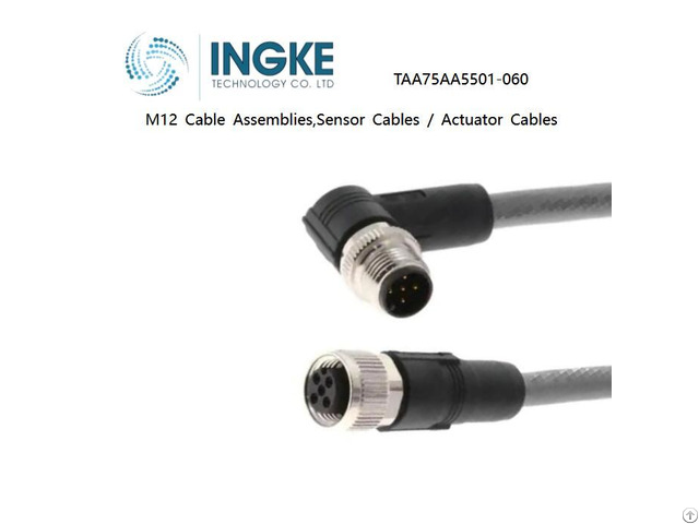 Ingke Taa75aa5501 060 M12 Cable Assemblies Sensor Actuator Cables