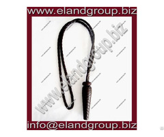 Dark Brown Braided Leather Sword Knot
