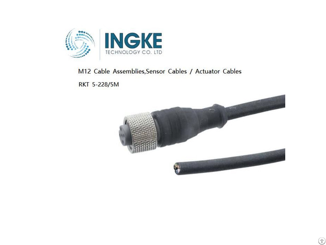 Ingke Rkt 5 228 5m M12 Cable Assemblies Sensor Actuator Cables