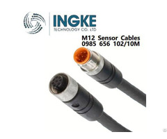 Ingke 0985 656 102/10m M12 Sensor Cables Male To Female 8p